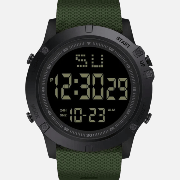Rugged Digital Sport Watch Waterproof Outdoor Hiking Timepiece