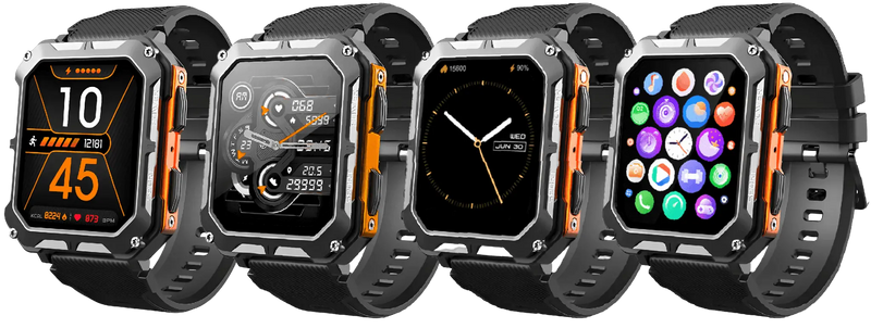 Rugged Smartwatch IP68 Waterproof Heart Rate Fitness Tracker – product view 4 | Great Lakes Outdoor