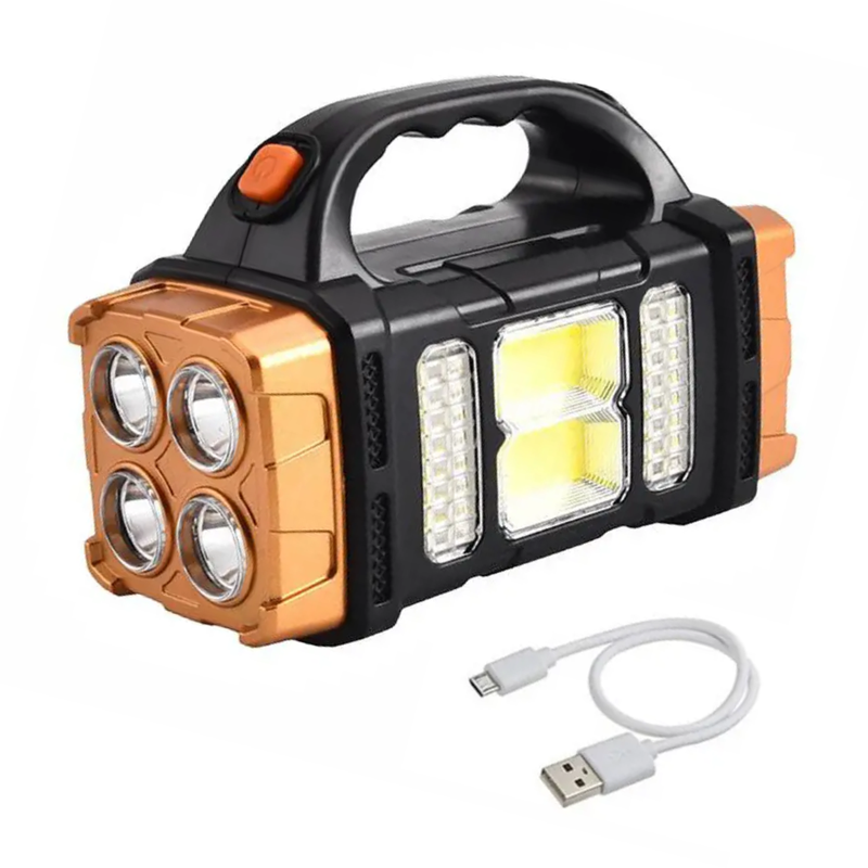 Solar Emergency Flashlight Power Bank Waterproof LED Camping Light – product view 2 | Great Lakes Outdoor