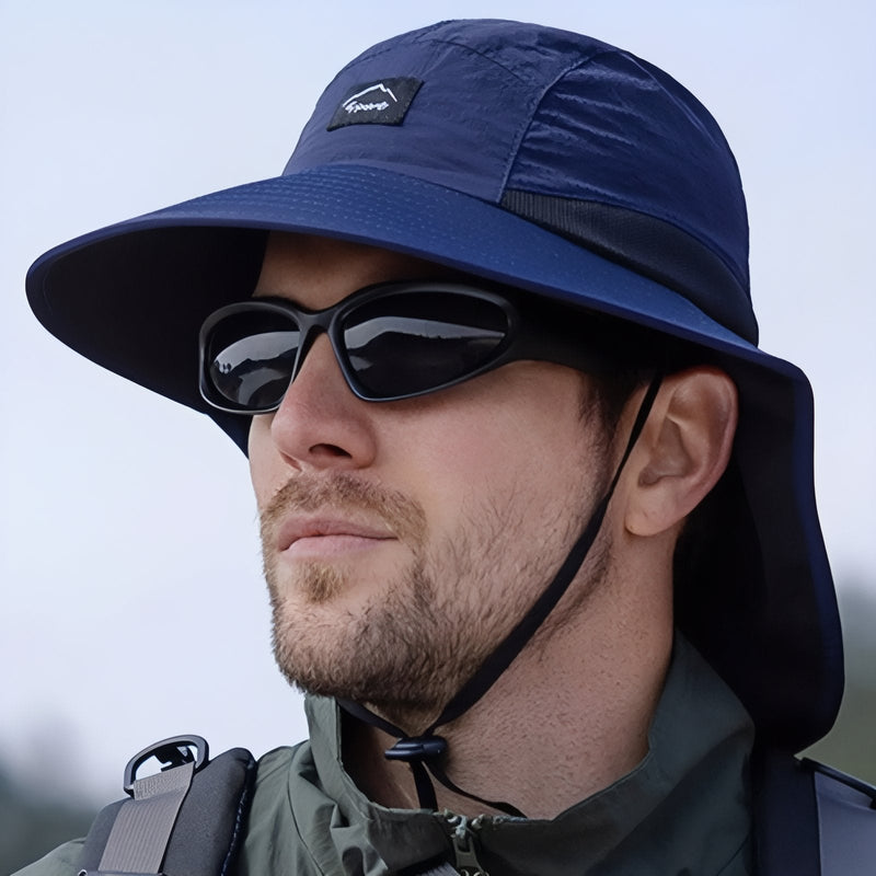 Sun Protection Hiking Hat Lightweight Neck Flap Cap – product view 12 | Great Lakes Outdoor