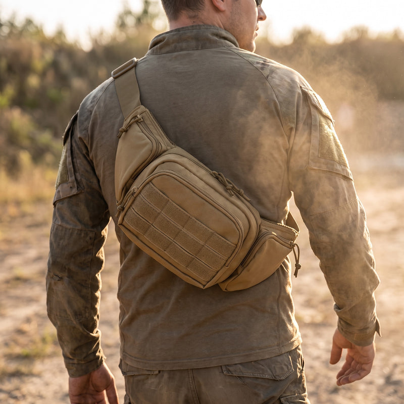 Tactical Waist Bag MOLLE Military 900D Nylon Sling Fanny Pouch, product photo 3