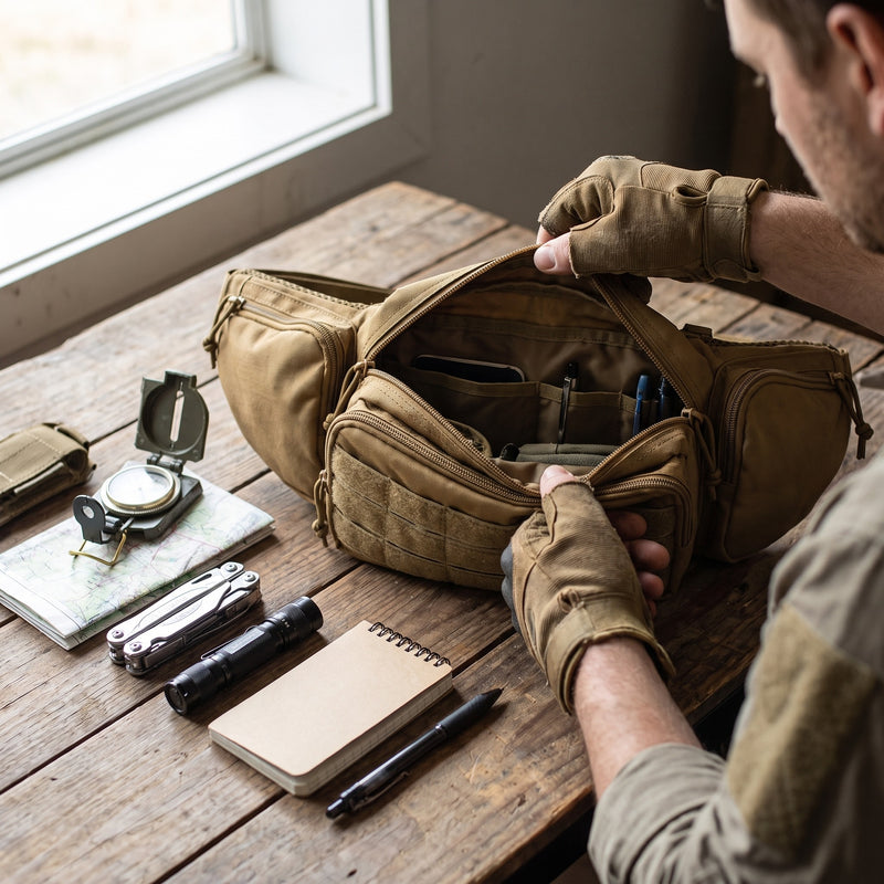 Tactical Waist Bag MOLLE Military 900D Nylon Sling Fanny Pouch, product photo 5