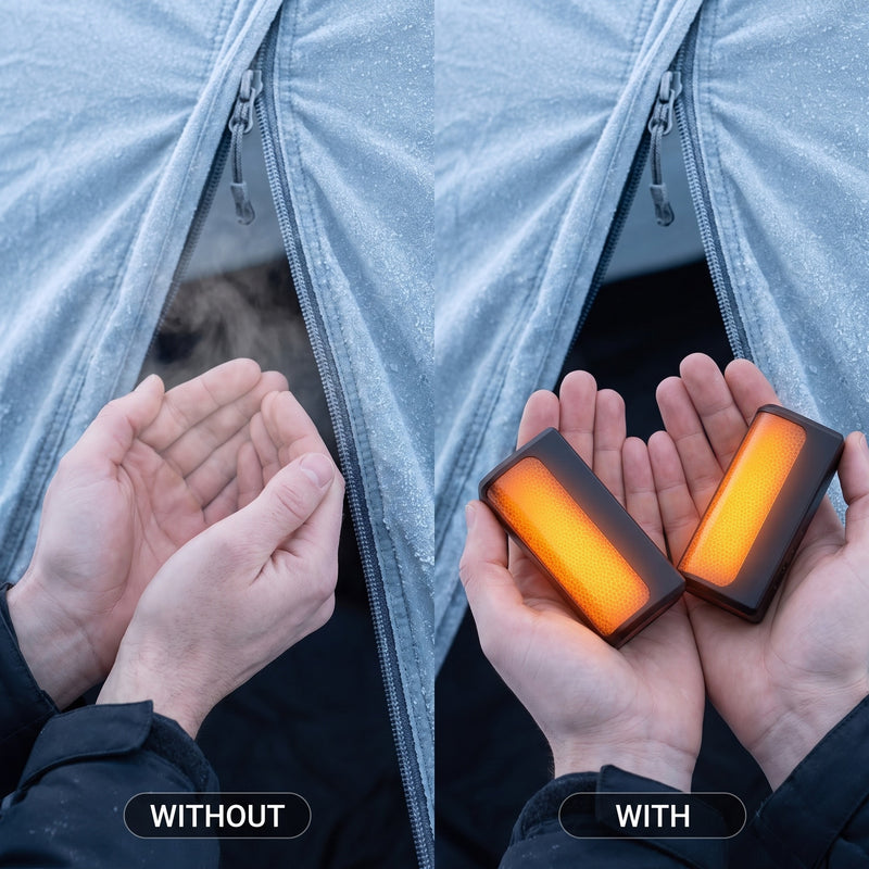 Textured Grip Hand Warmers 2 Pack 6000mAh 3 Heat Levels Pocket Heaters, product photo 4