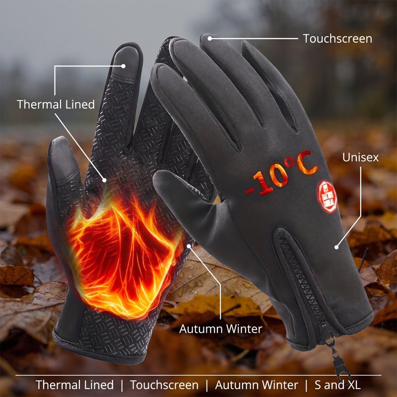 Thermal Lined Gloves Touchscreen Warm Autumn Winter Outdoor Mitts, product photo 2