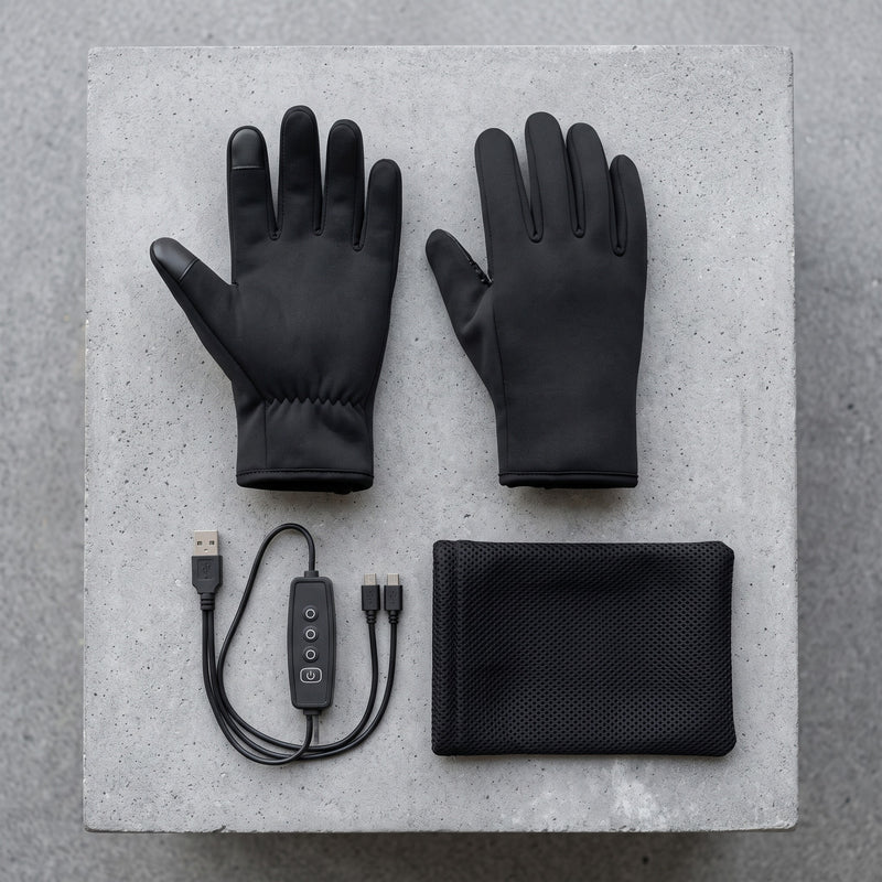 Touchscreen Heated Gloves Plush Lined USB Powered Winter Hand Warmers, product photo 6