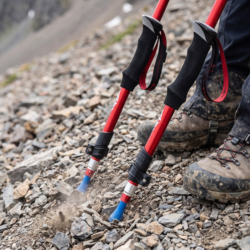 Trekking Poles Foldable Aluminum Shock Absorbing Adjustable Hiking, product photo 5