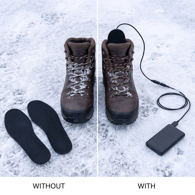 Trim to Fit USB Heated Insoles Carbon Fiber Foot Warmer Shoe Inserts, product photo 4