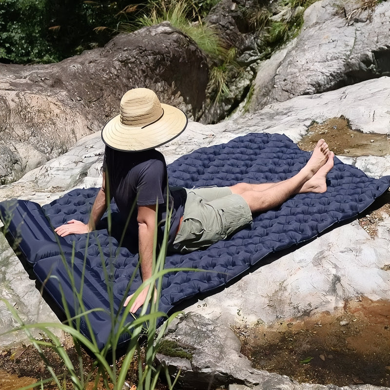 Two-Person Inflatable Sleeping Pad Camping Mat with Built-In Pillows – product view 5 | Great Lakes Outdoor