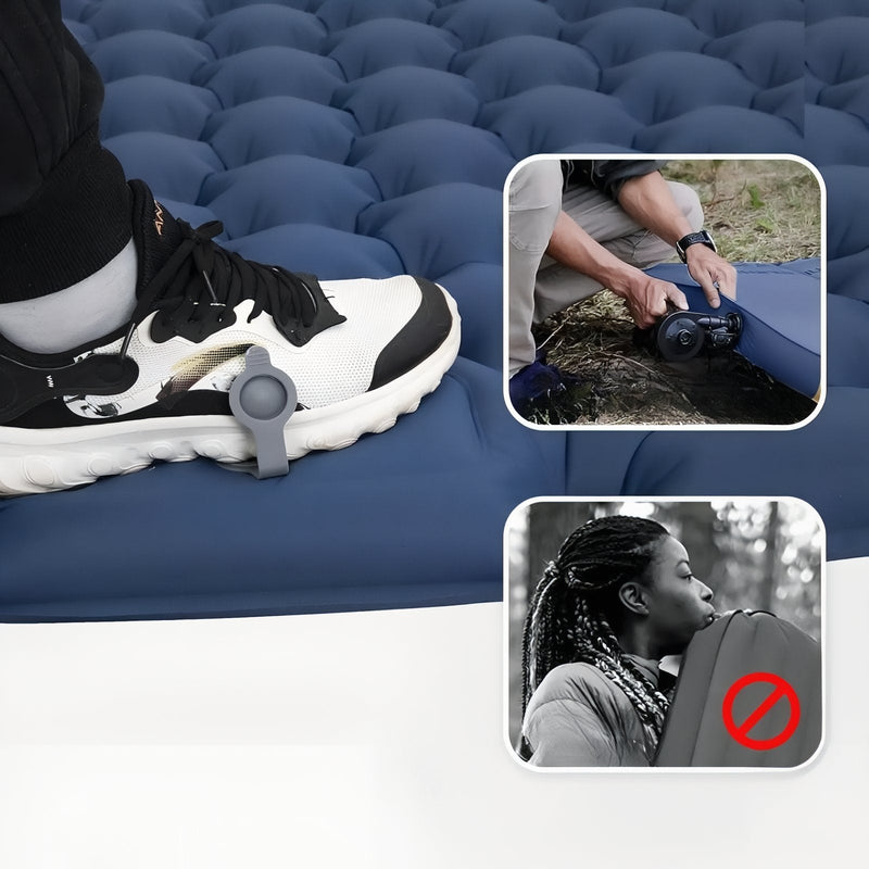 Two-Person Inflatable Sleeping Pad Camping Mat with Built-In Pillows – product view 7 | Great Lakes Outdoor