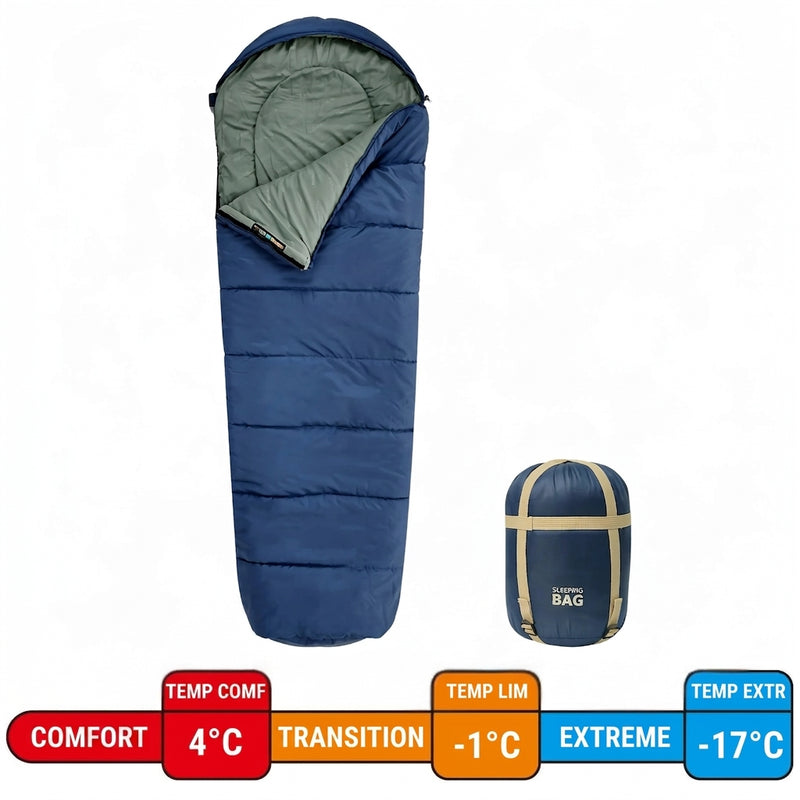Ultralight 3-Season Mummy Sleeping Bag for Backpacking and Camping – product view 7 | Great Lakes Outdoor