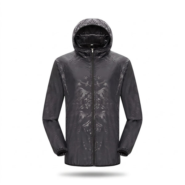 Ultralight Rain Jacket Unisex UPF 40 Hooded Water Repellent Shell