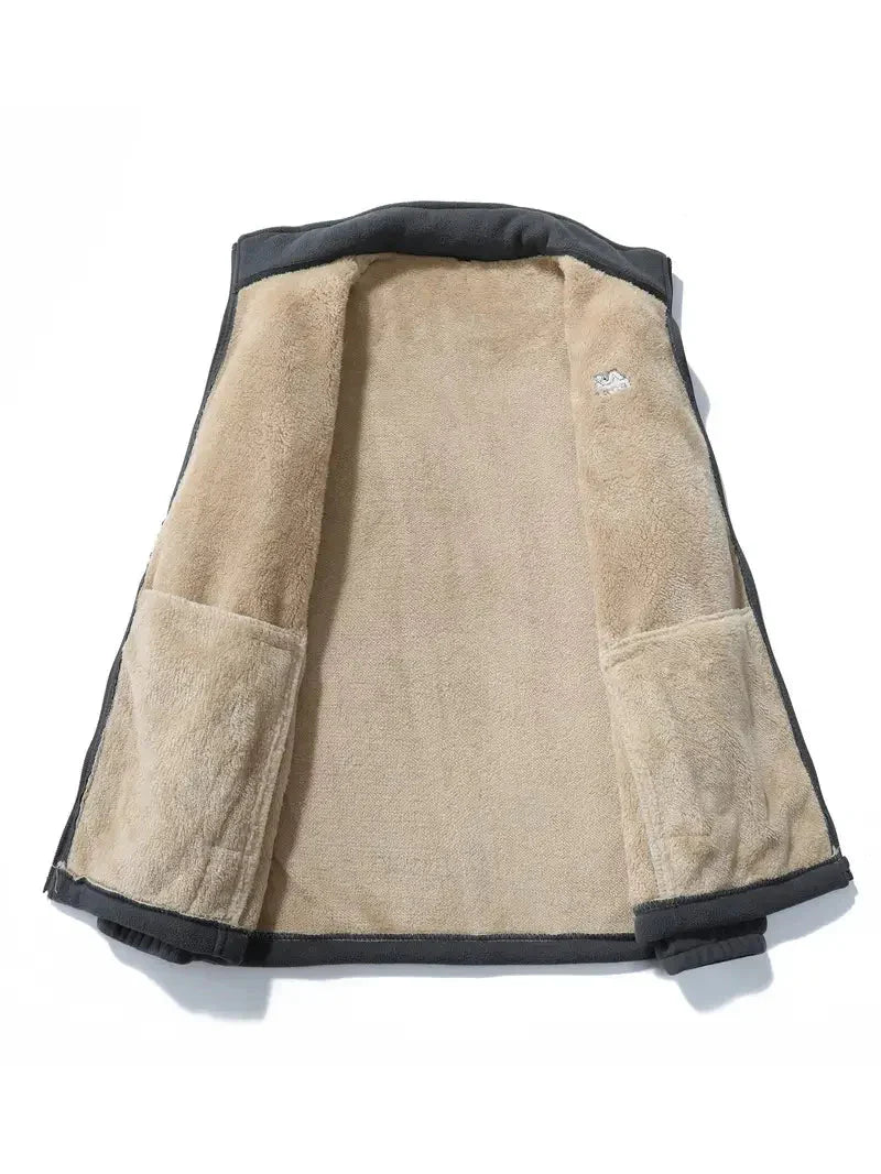 Unisex Fleece Vest Lined Warm Outdoor Hiking Sleeveless Jacket – product view 5 | Great Lakes Outdoor