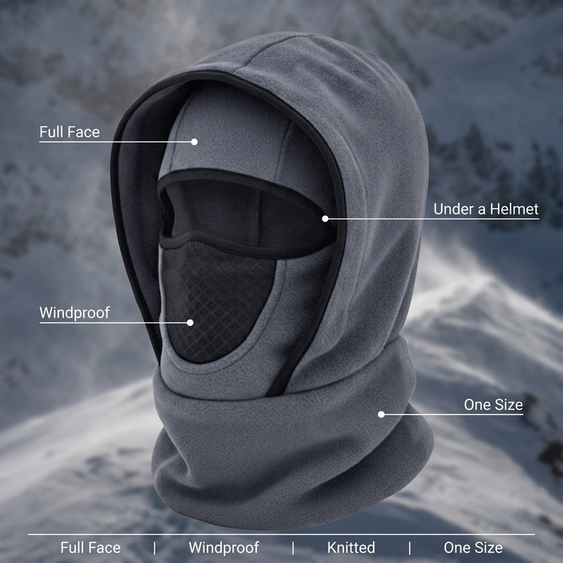 Unisex Thermal Balaclava Windproof Full Face Mask Neck Cover Hood, product photo 2