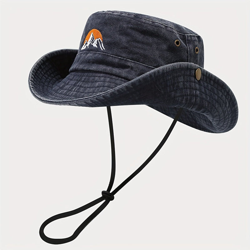 Unisex Wide Brim Bucket Hat Breathable Cotton Sun Protection Cap – product view 8 | Great Lakes Outdoor