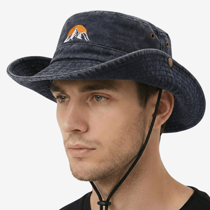 Unisex Wide Brim Bucket Hat Breathable Cotton Sun Protection Cap – product view 9 | Great Lakes Outdoor