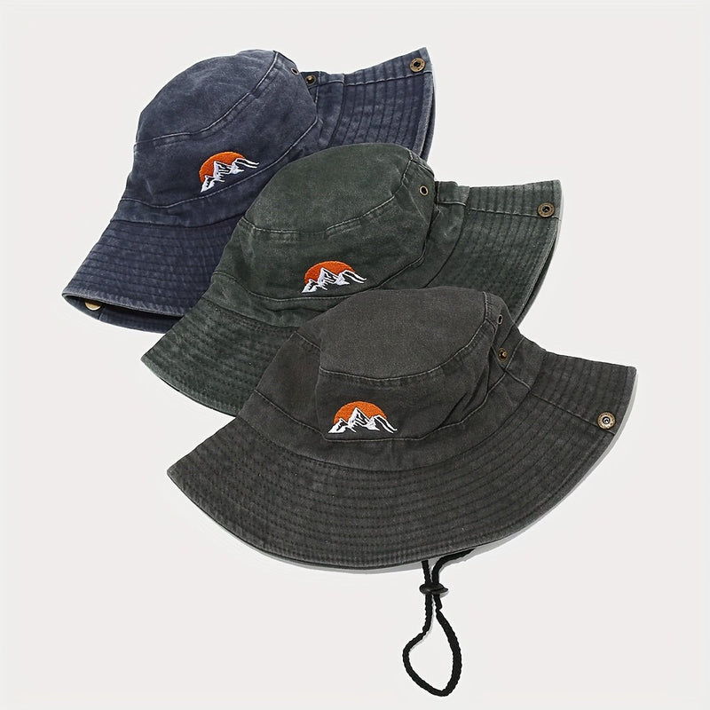 Unisex Wide Brim Bucket Hat Breathable Cotton Sun Protection Cap – product view 10 | Great Lakes Outdoor