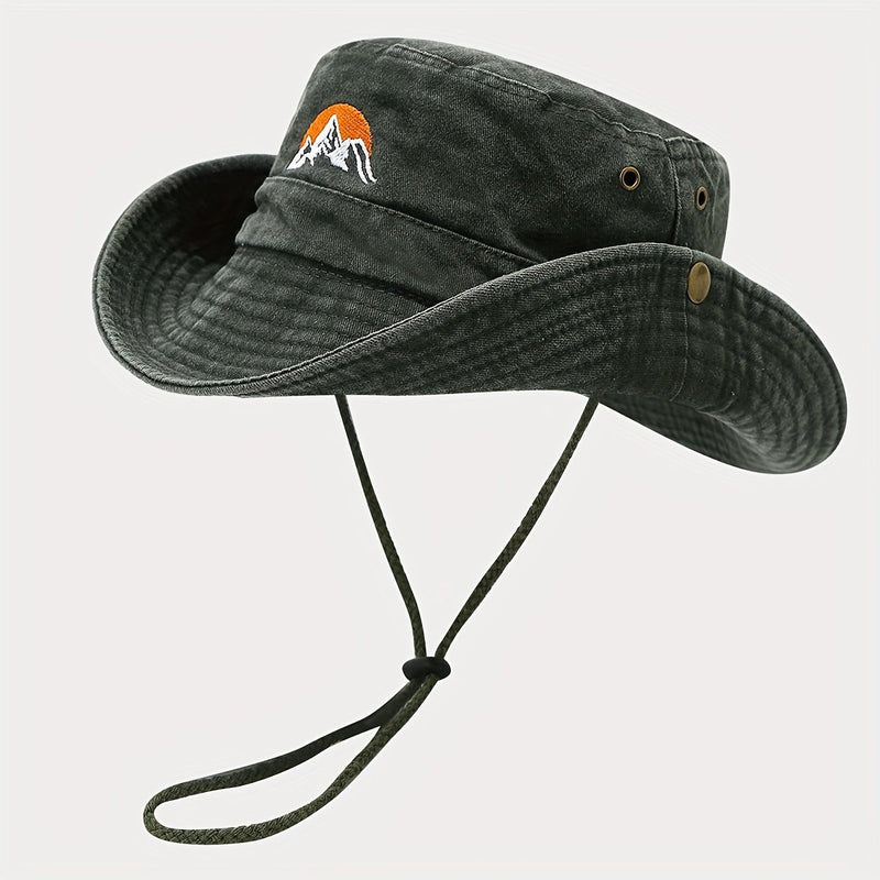 Unisex Wide Brim Bucket Hat Breathable Cotton Sun Protection Cap – product view 14 | Great Lakes Outdoor