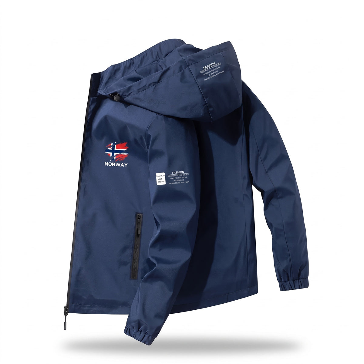 Unisex Windbreaker Nordic Print Hooded Breathable Climbing Coat, product photo 1