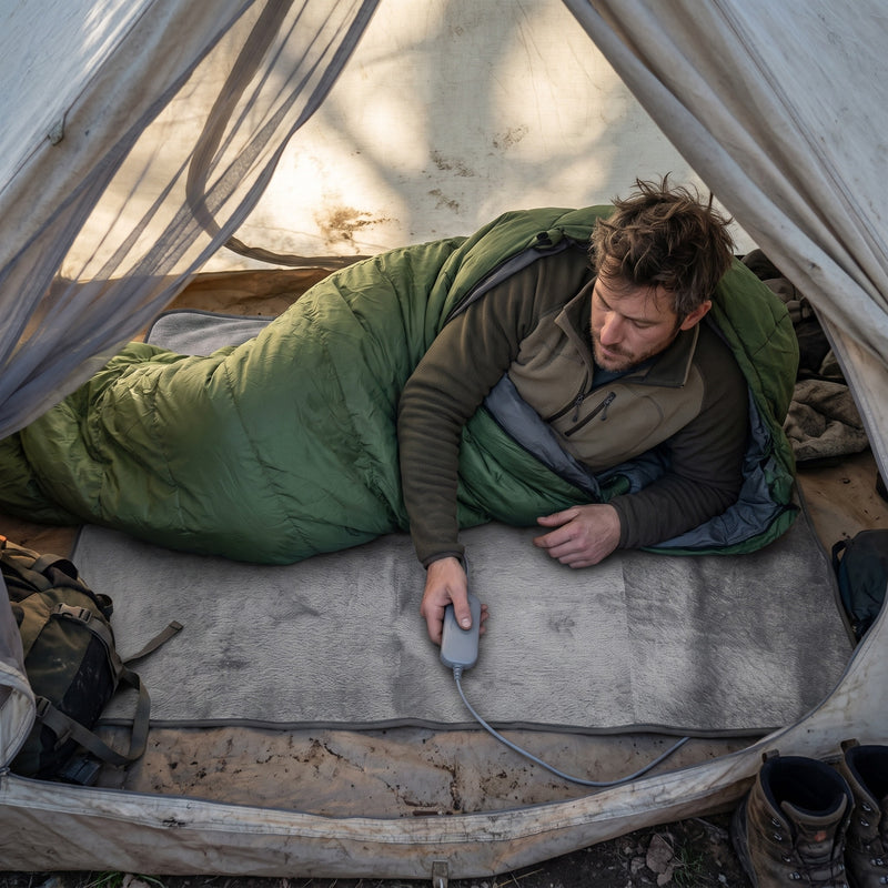 USB Heated Sleeping Bag Pad 5 Heat Levels 10 Hour Timer Bed Warmer, product photo 3