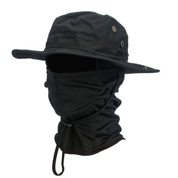 Boonie Hat with Balaclava UV Protection Wide Brim Fishing Sun Hat