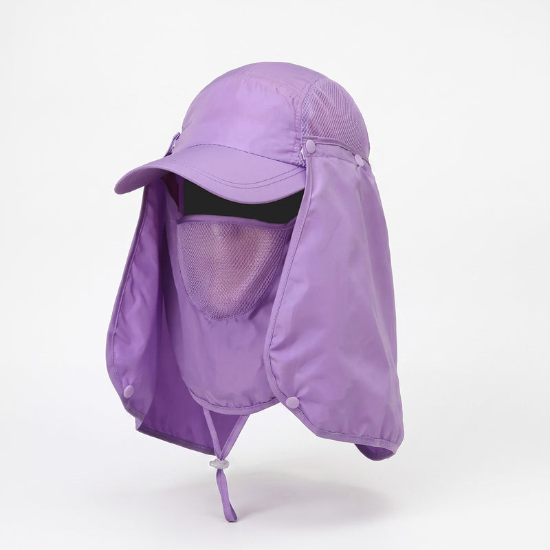 UV Protection Cap Men 360 Sun Hat Removable Neck Flap Ear Covers, product photo 7