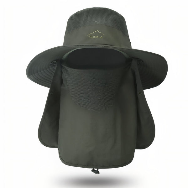 UV Protection Hiking Hat Wide Brim Neck Flap Sun Cap