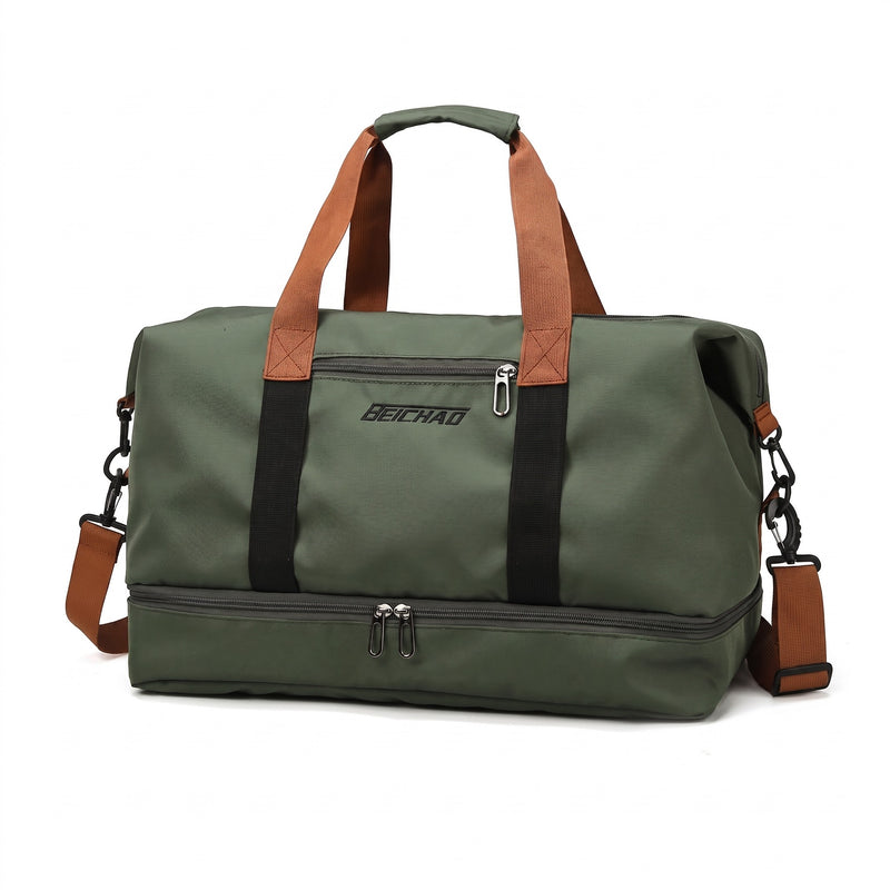 Water Repellent Sports Duffel Shoe Compartment Gym Travel Bag, product photo 11