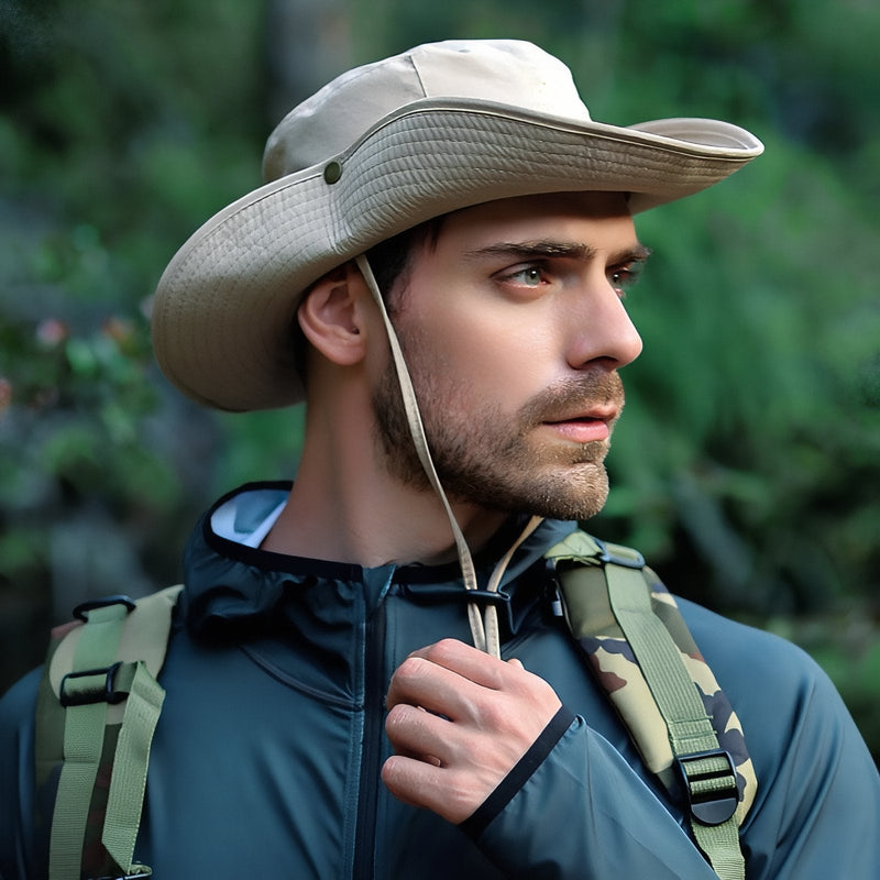 Waterproof Hiking Rain Hat Wide Brim Outdoor Sun Trekking Cap – product view 7 | Great Lakes Outdoor
