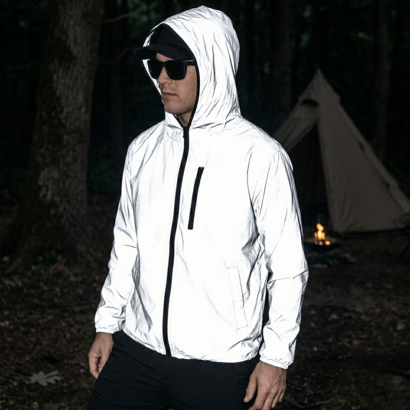 Waterproof Reflective Outdoor Jacket Unisex Hiking and Cycling Shell – product view 4 | Great Lakes Outdoor