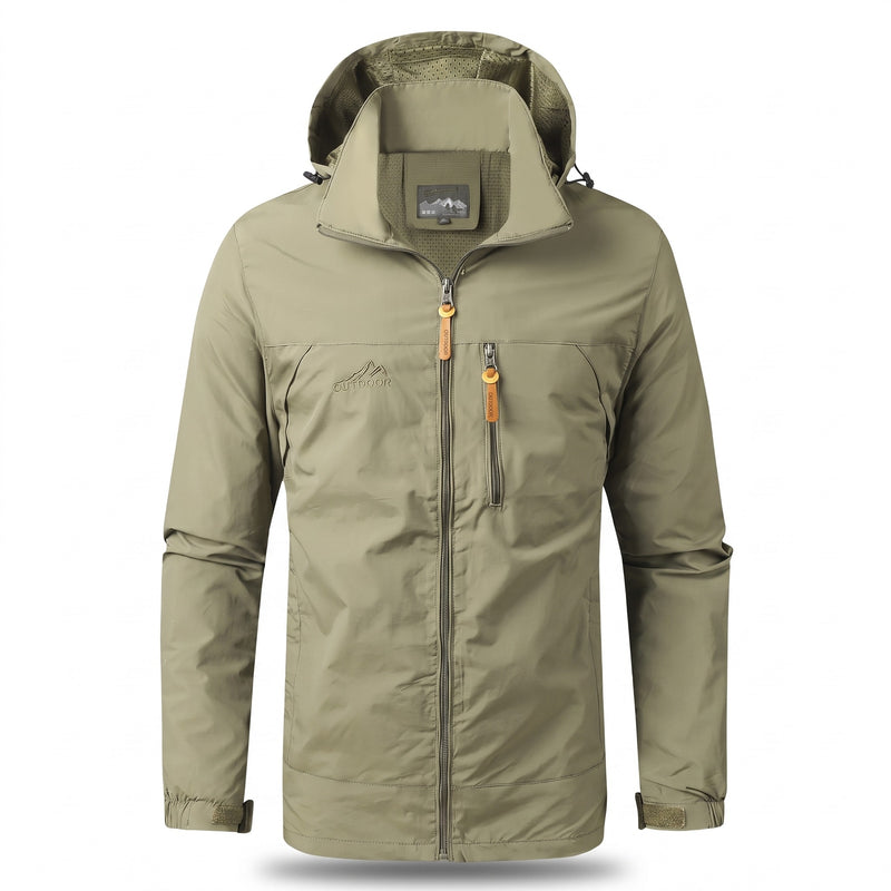 Waterproof Windbreaker Jacket Mesh Lined Detachable Hood Rain Shell, product photo 6