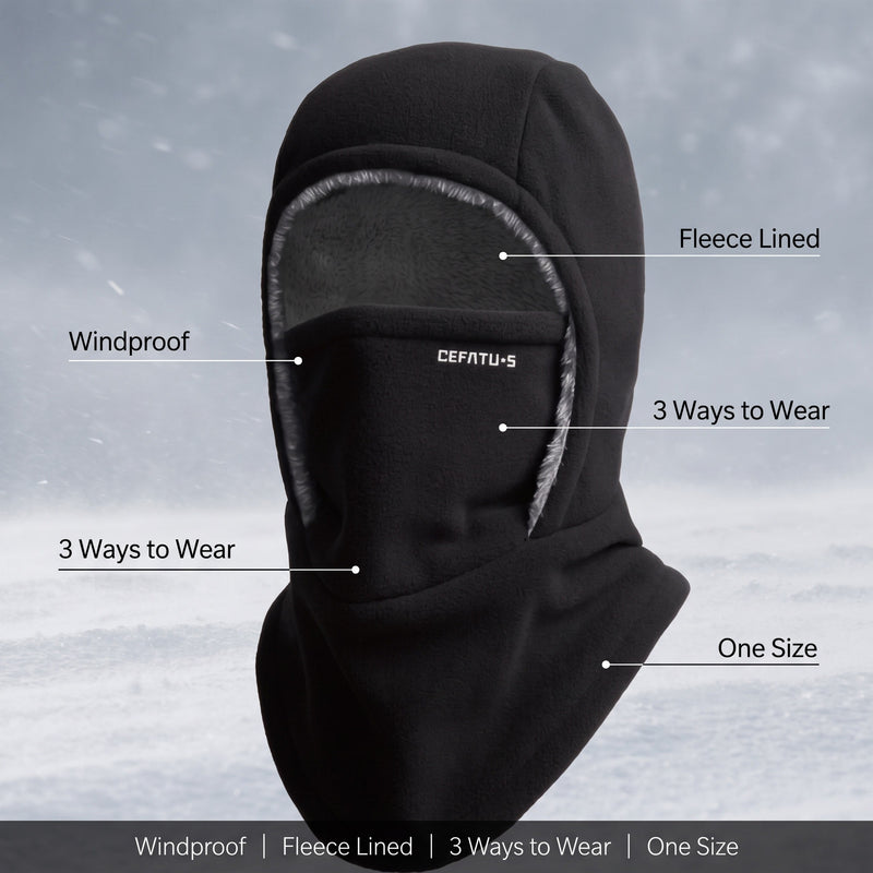 Winter Fleece Balaclava Windproof Thermal Face Mask Neck Warmer, product photo 2