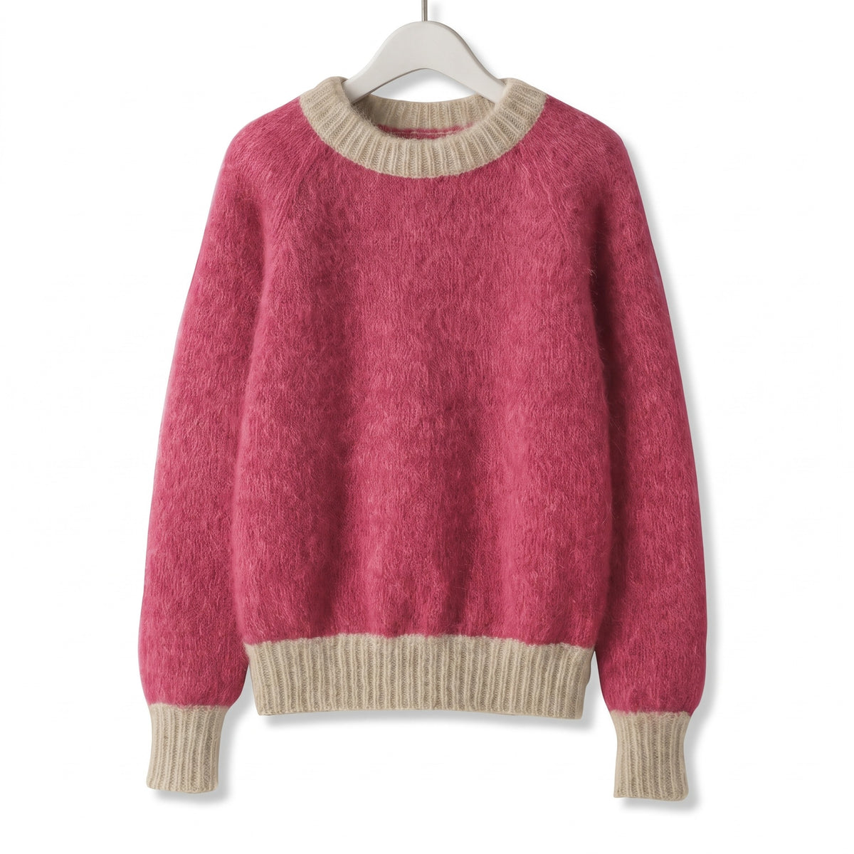 Women's French Style Sweater Crew Neck Stretch Knit Straight Top, product photo 1