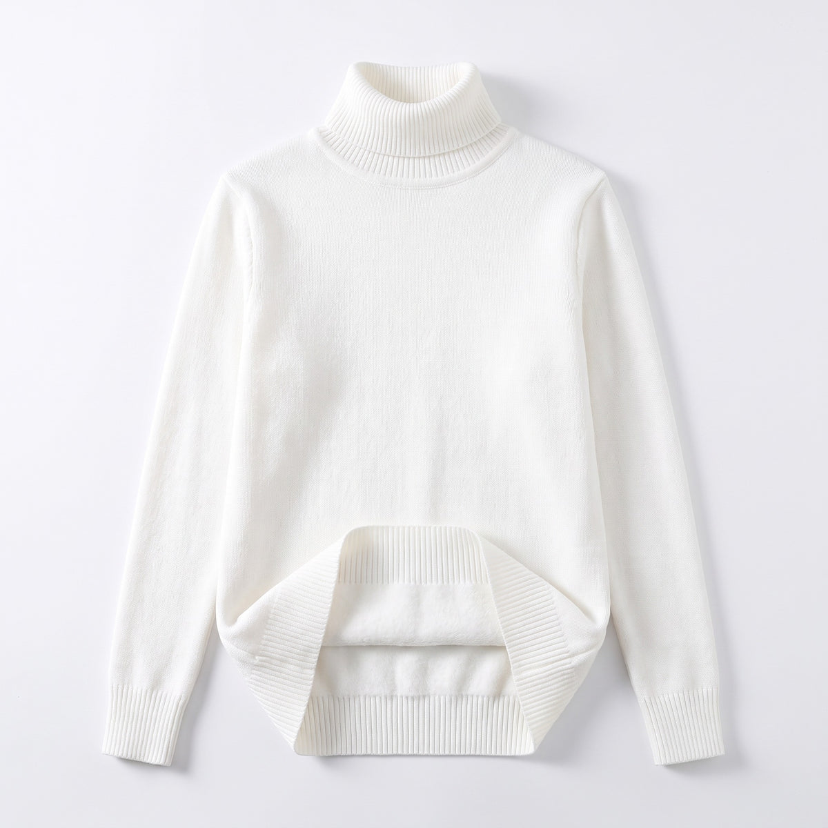 Women's High Neck Sweater Viscose Blend Soft Warm Knit Pullover, product photo 1