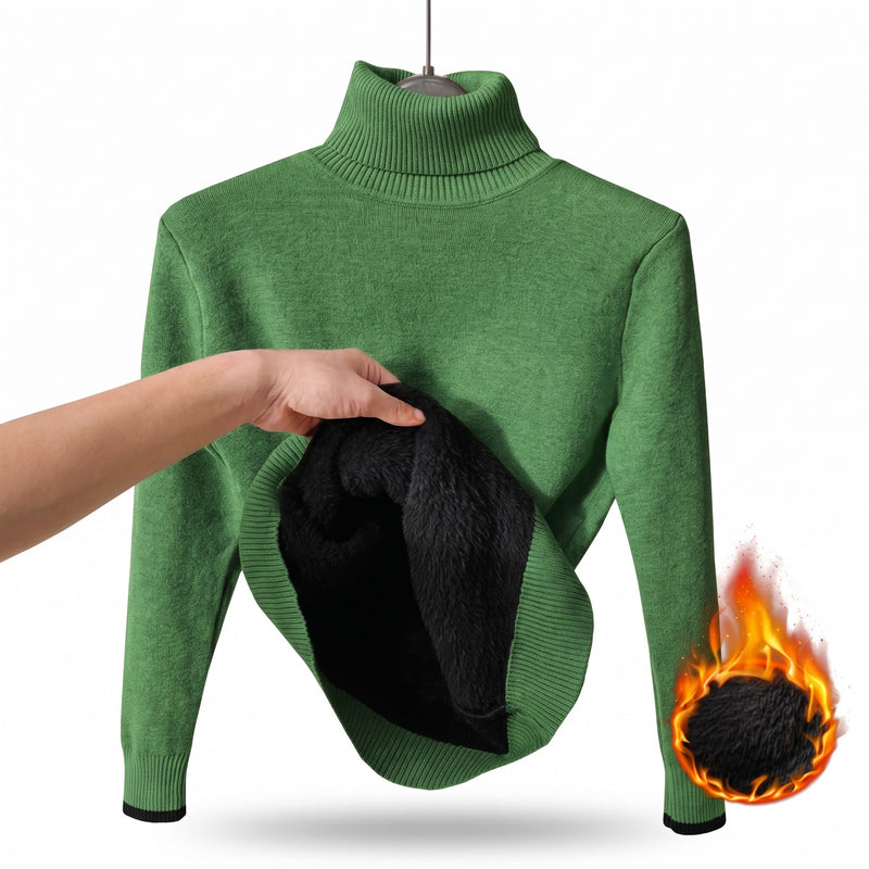 Women's High Neck Sweater Viscose Blend Soft Warm Knit Pullover, product photo 14