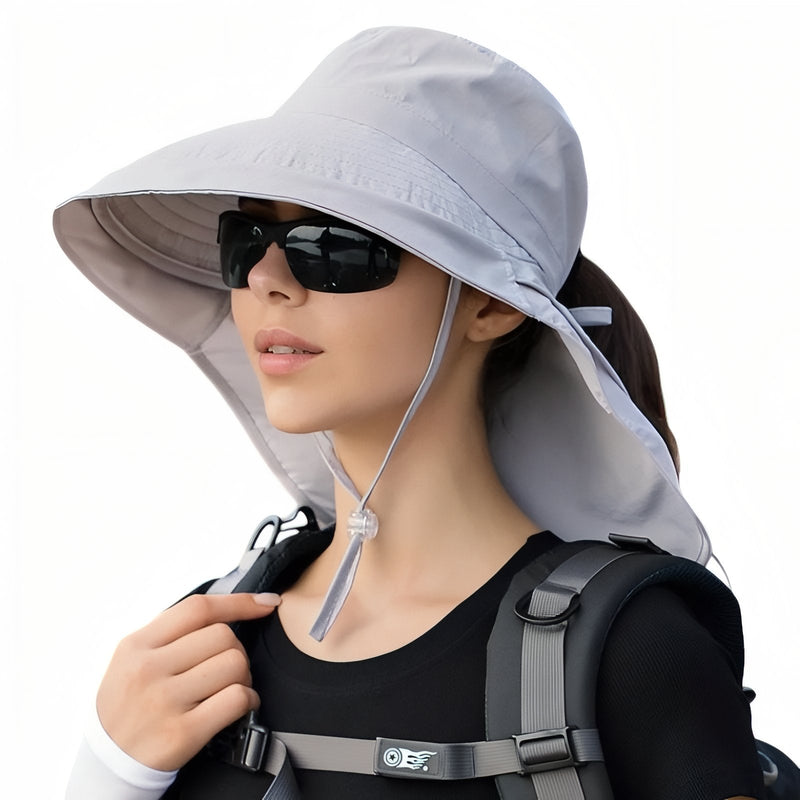 Women's Hiking Sun Hat Wide Brim Neck Protection Cap – product view 16 | Great Lakes Outdoor