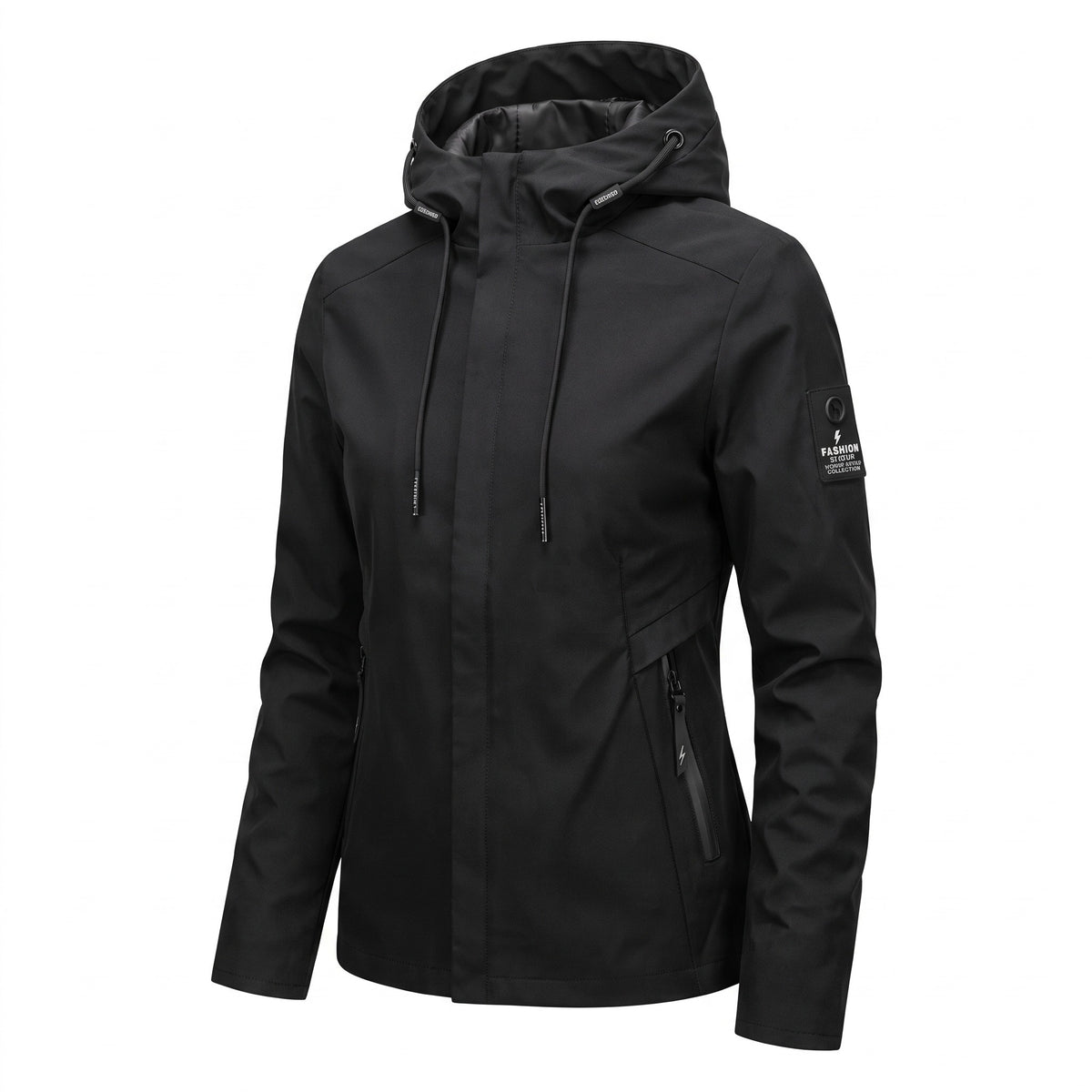 Women's Hooded Windbreaker Geometric Print Loose Breathable, product photo 1
