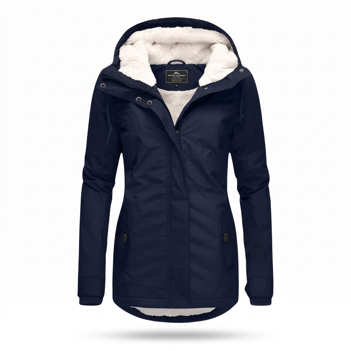 Women's Hooded Winter Parka Sherpa Lined Hood Adjustable Warm Coat, product photo 1