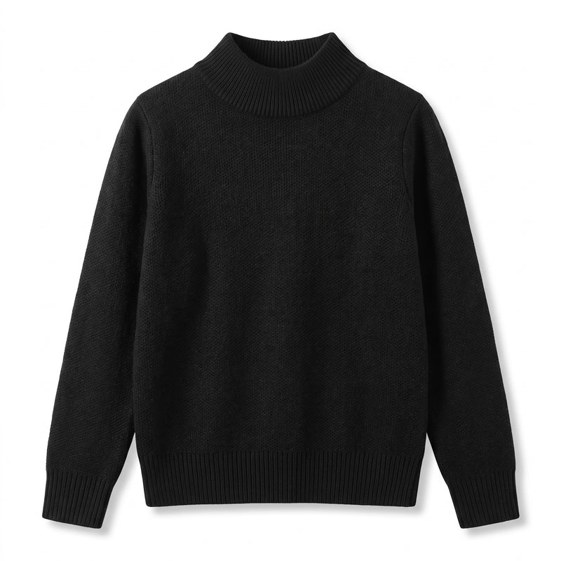 Women's Knit Sweater Fleece Lined Collar Crew Neck Warm Pullover, product photo 9