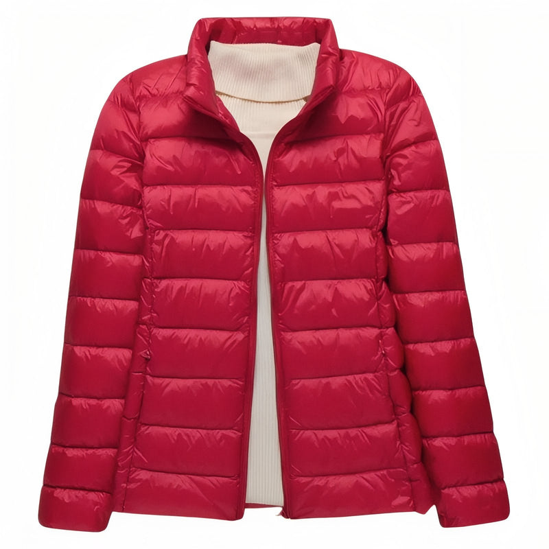 Women's Packable Down Hiking Jacket Lightweight Hooded Outdoor Coat – product view 32 | Great Lakes Outdoor