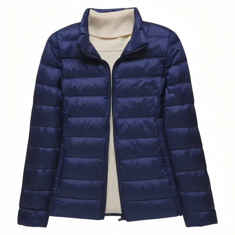 Women's Packable Down Hiking Jacket Lightweight Hooded Outdoor Coat – product view 34 | Great Lakes Outdoor
