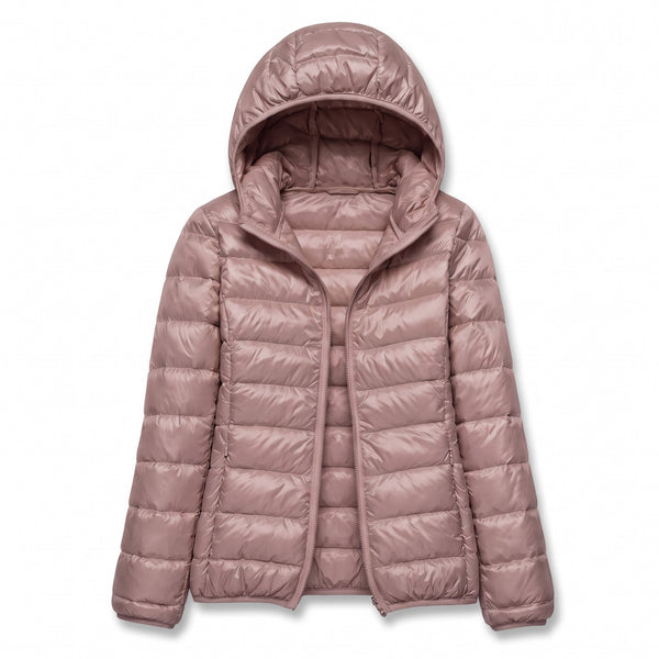 Women's Packable Down Jacket Lightweight Hooded Puffer Coat