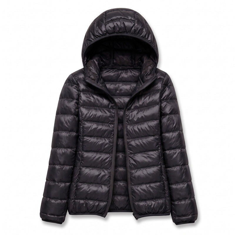 Women's Packable Down Jacket Lightweight Hooded Puffer Coat, product photo 8