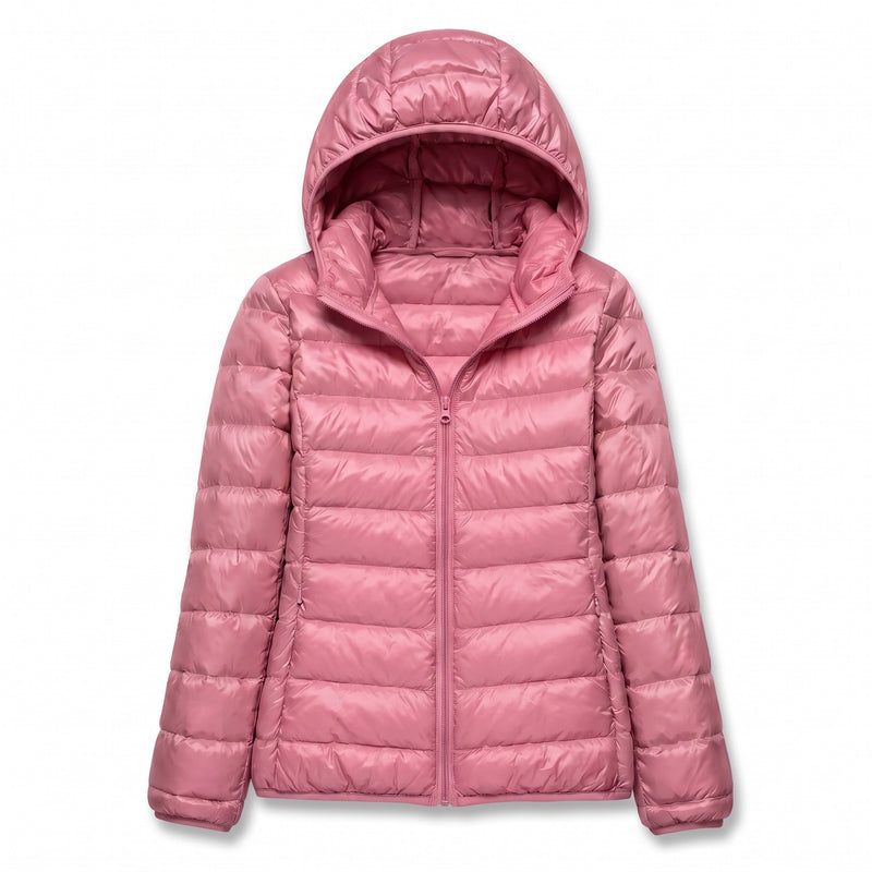Women's Packable Down Jacket Lightweight Hooded Puffer Coat, product photo 9