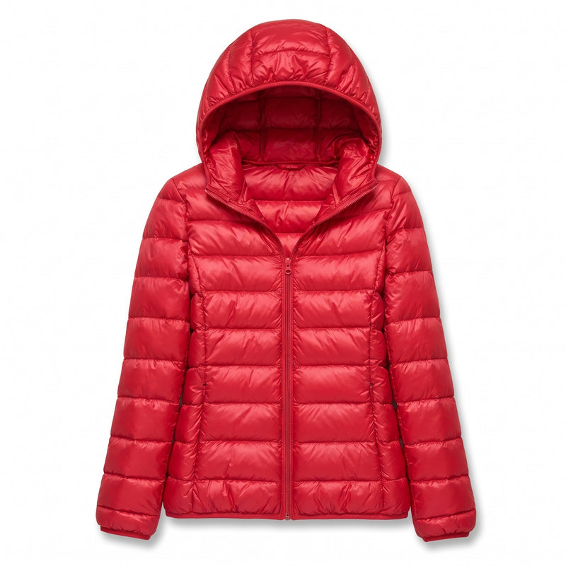 Women's Packable Down Jacket Lightweight Hooded Puffer Coat, product photo 11