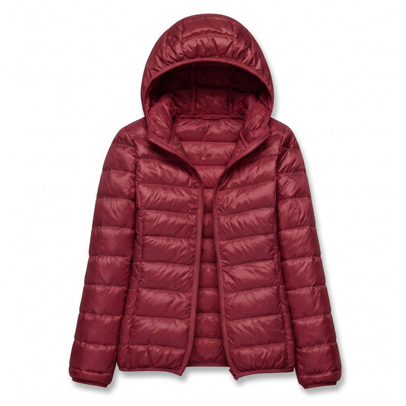 Women's Packable Down Jacket Lightweight Hooded Puffer Coat, product photo 12