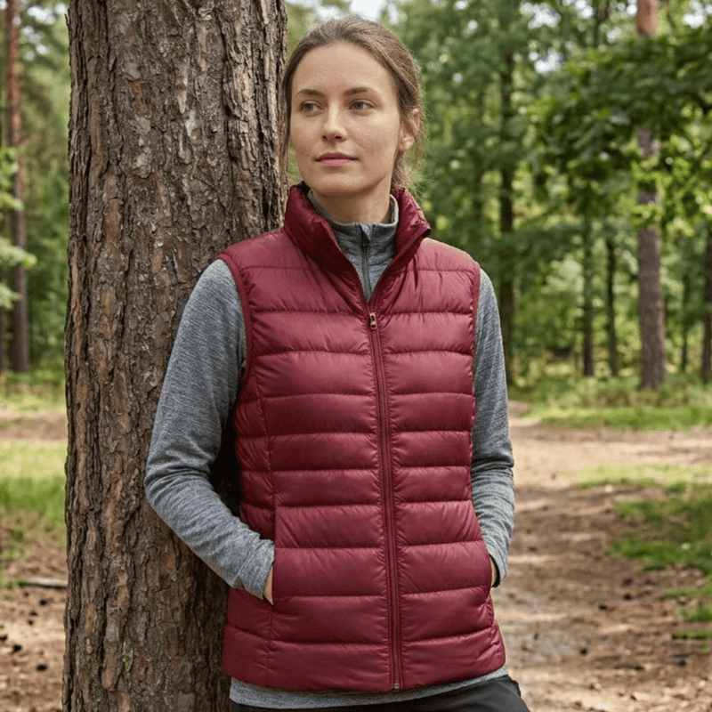 Women's Packable Down Vest Lightweight Warm Outdoor Layer – product view 4 | Great Lakes Outdoor