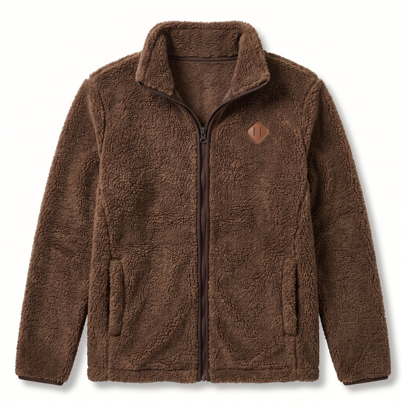 Women's Thick Plush Jacket Small Stand Collar Zip Warm Coat, product photo 14