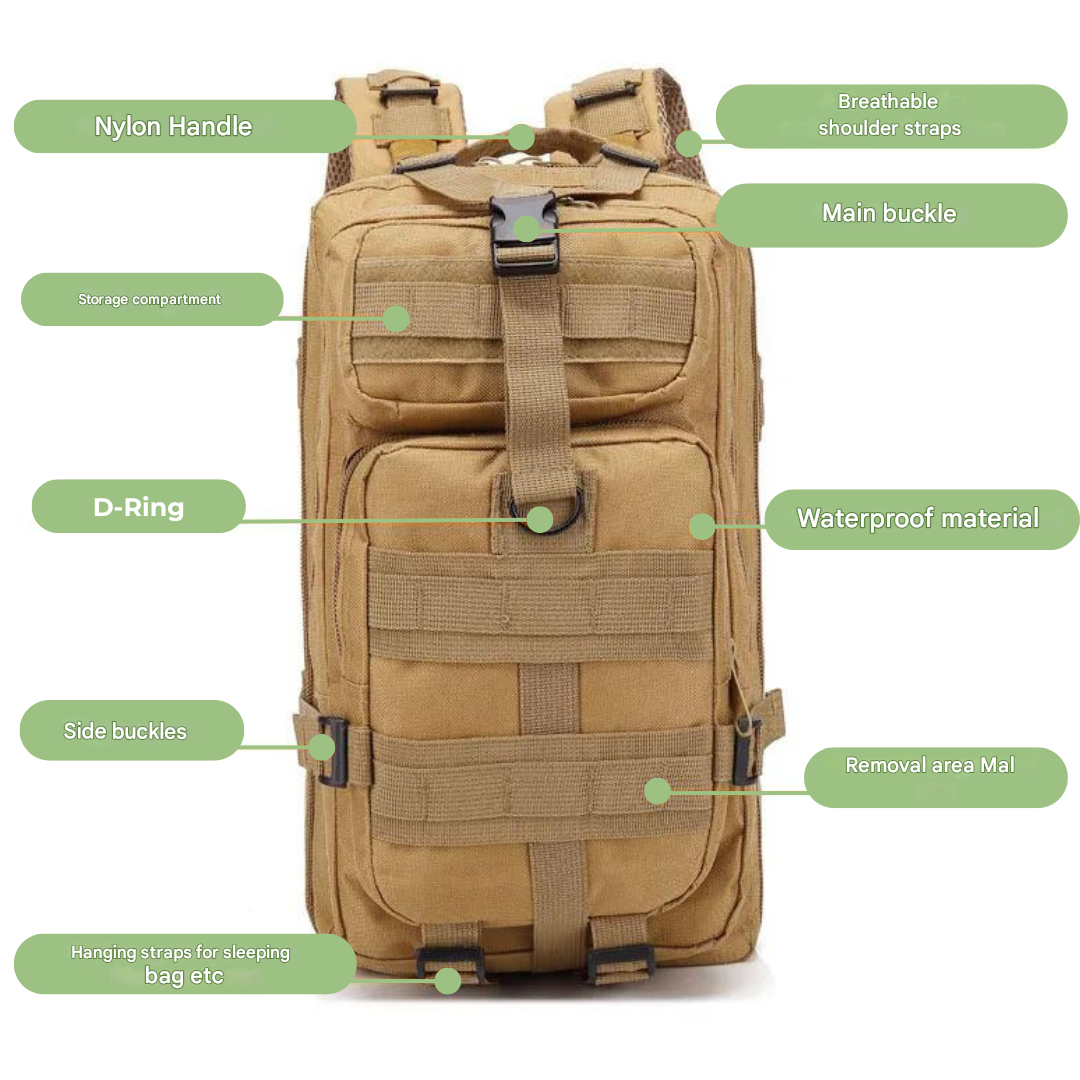 Tactical Backpack Molle System Waterproof Military Outdoor Pack