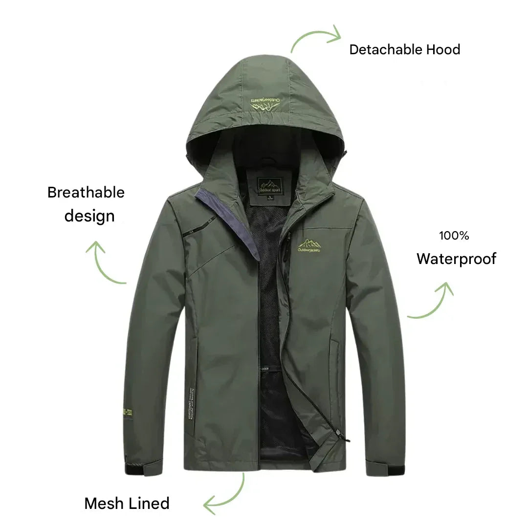Waterproof Windproof Outdoor Jacket Breathable Mid Season Coat