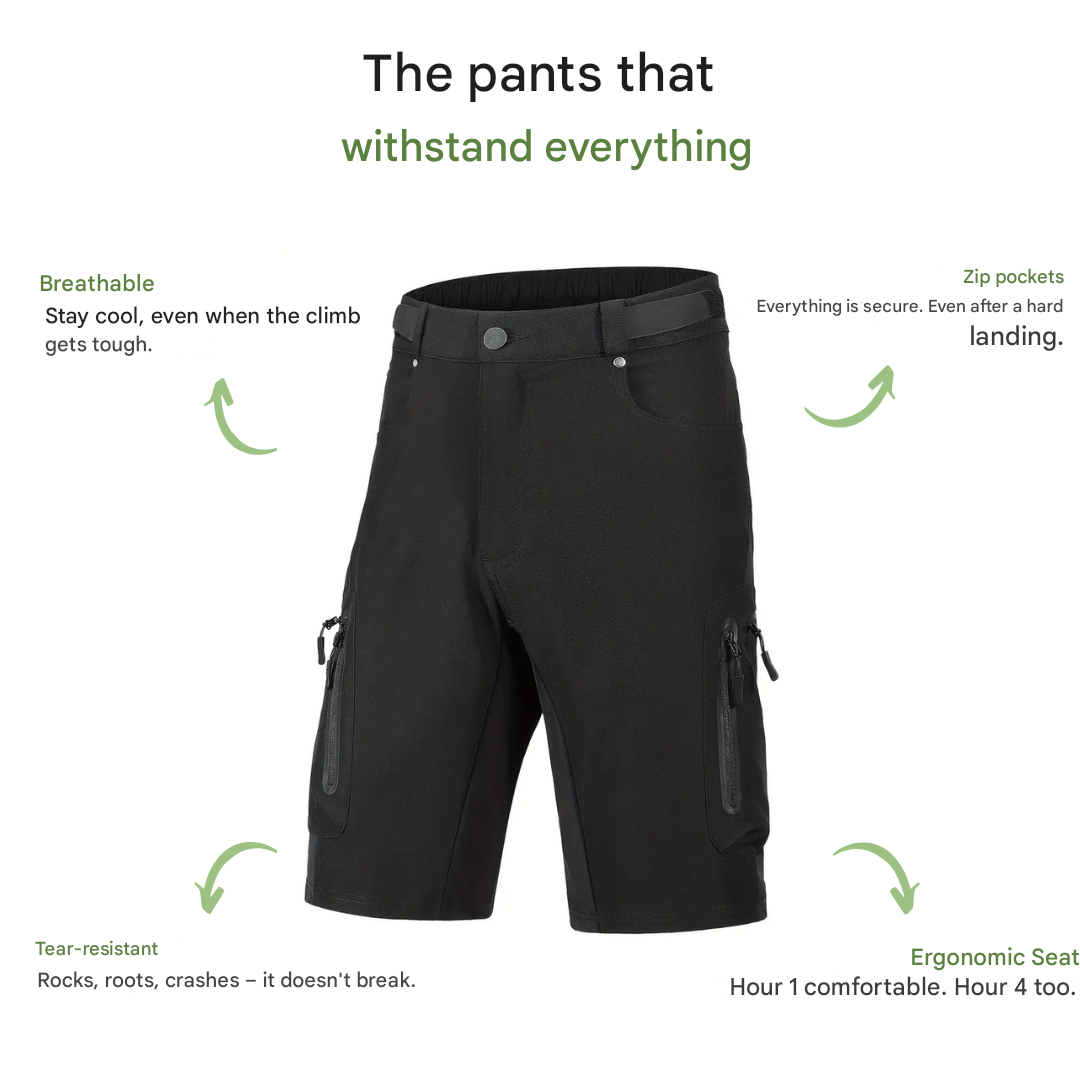 Men’s MTB Cycling Shorts Cargo Pockets Quick Dry Bike Shorts